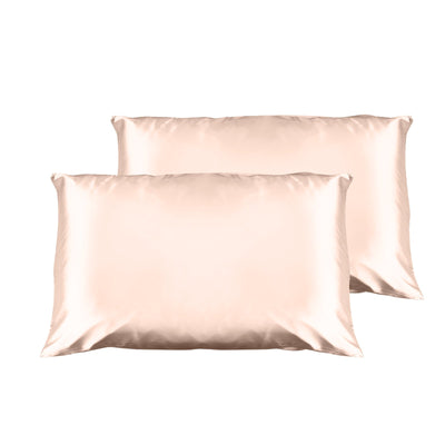 Casa Decor Luxury Satin Pillowcase Twin Pack Size With Gift Box Luxury - Champagne Pink Payday Deals