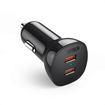 CHOETECH TC0008-BK Dual USB-C 36W Car Charger Adapter Black Payday Deals