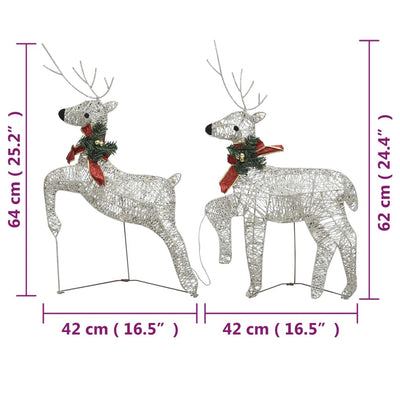 Christmas Reindeers 2 pcs Gold 40 LEDs Payday Deals