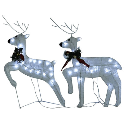 Christmas Reindeers 2 pcs White 40 LEDs Payday Deals