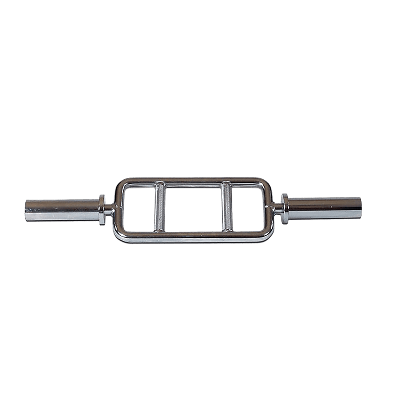 Chrome Olympic Tricep Bar Barbell Heavy Duty with Spring Collars Payday Deals