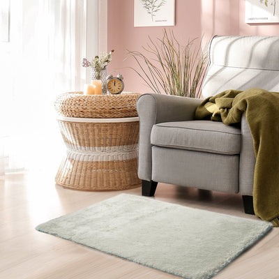 Designer Soft Shag Shaggy Floor Confetti Rug Carpet Home Decor 80x120cm Cream Payday Deals