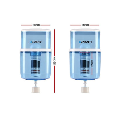 Devanti 22L Water Cooler Dispenser Purifier Filter Bottle Container 6 Stage Filtration Payday Deals