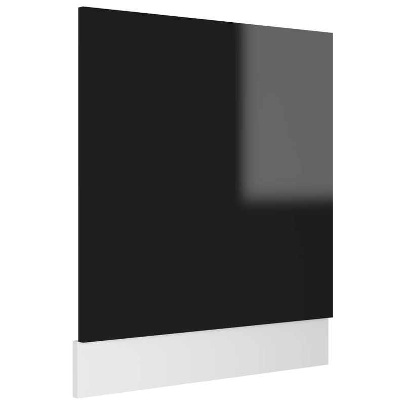Dishwasher Panel High Gloss Black 59.5x3x67 cm Chipboard Payday Deals