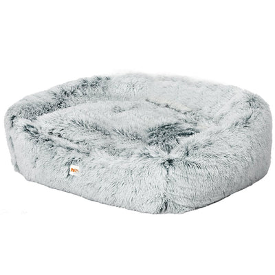 Dog Calming Bed Warm Soft Plush Comfy Sleeping Kennel Cave Memory Foam Charcoal S