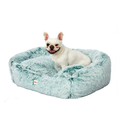 Dog Calming Bed Warm Soft Plush Comfy Sleeping Kennel Cave Memory Foam Teal S Payday Deals