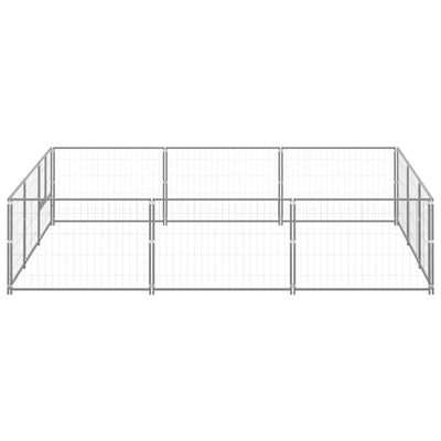 Dog Kennel Silver 9 m² Steel Payday Deals