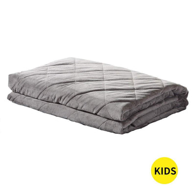DreamZ 2KG Kids Anti Anxiety Weighted Blanket Gravity Blankets Grey Colour Payday Deals
