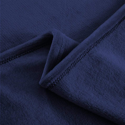 DreamZ 320GSM 220x240cm Ultra Soft Mink Blanket Warm Throw in Navy Colour Payday Deals