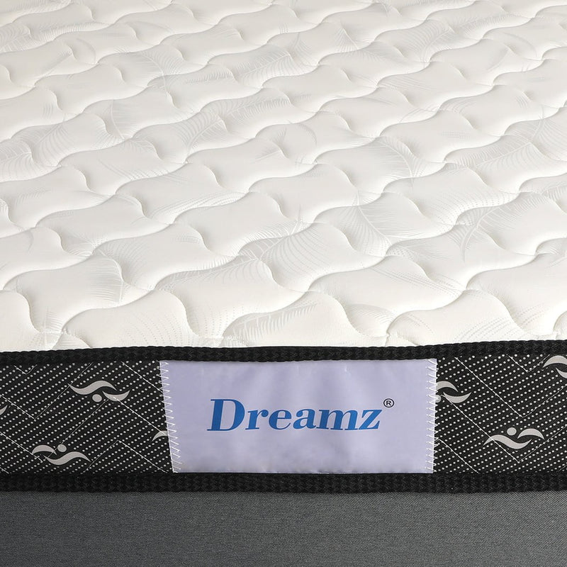 Dreamz Bedding Mattress King Size Premium Bed Top Spring Foam Medium Soft 16CM Payday Deals