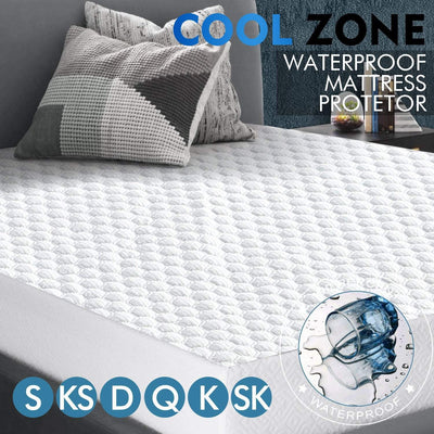 DreamZ Mattress Protector Topper Polyester Cool Cover Waterproof Super King Payday Deals