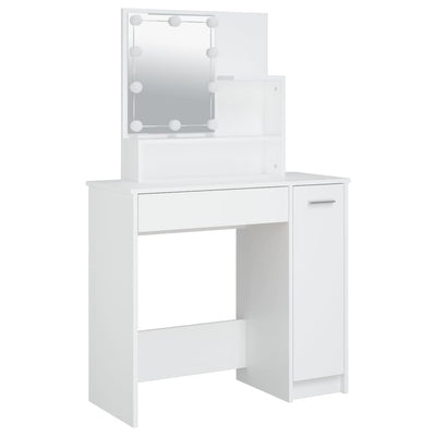 Dressing Table with LED White 86.5x35x136 cm Payday Deals