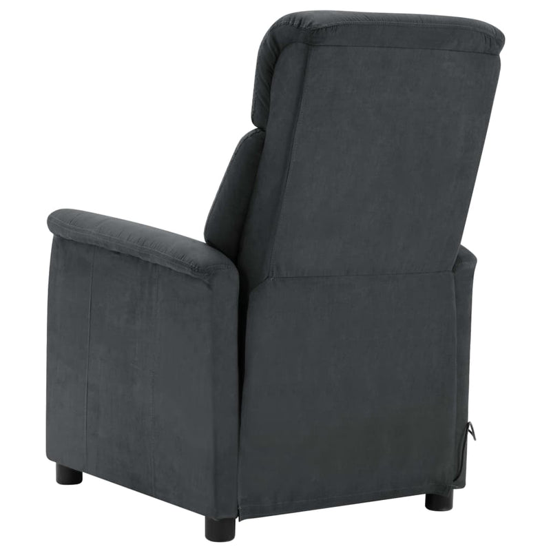 Electric Massage Recliner Dark Grey Faux Suede Leather Payday Deals