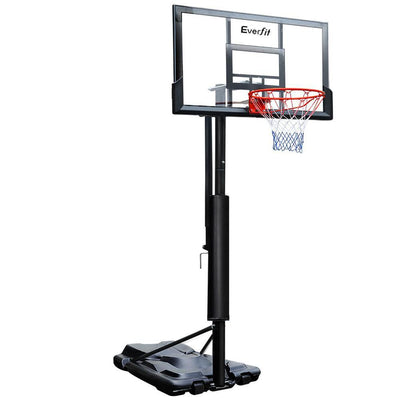 Everfit 3.05M Portable Basketball Stand System Height Adjustable Hoop Black