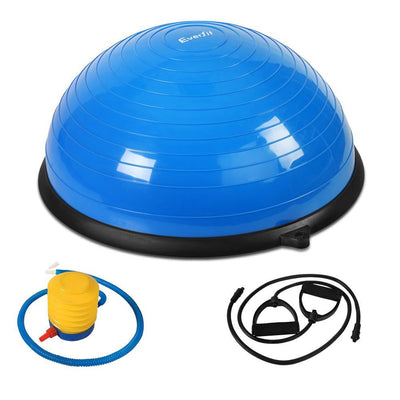 Everfit Balance Ball Trainer Fitness Yoga Gym Exercise Core Pilates Half Blue