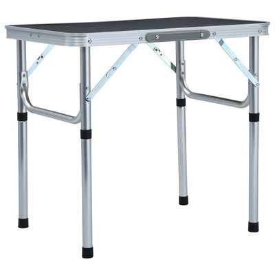 Folding Camping Table Grey Aluminium 60x45 cm Payday Deals