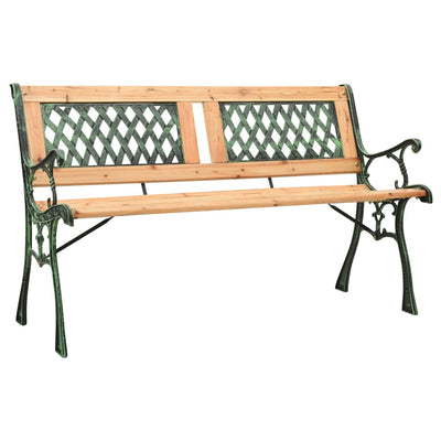 Garden Bench 122 cm Cast Iron and Solid Firwood Payday Deals