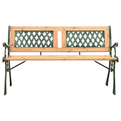 Garden Bench 122 cm Cast Iron and Solid Firwood Payday Deals