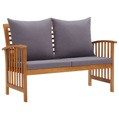 Garden Bench with Cushions 119 cm Solid Acacia Wood Payday Deals