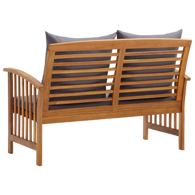 Garden Bench with Cushions 119 cm Solid Acacia Wood Payday Deals