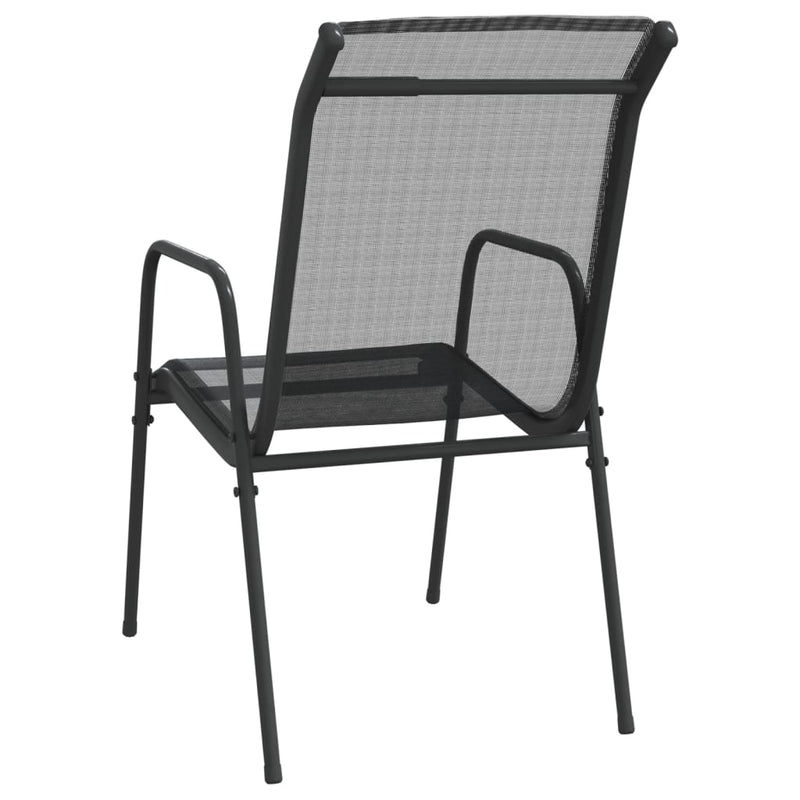 Garden Chairs 2 pcs Steel and Textilene Black Payday Deals