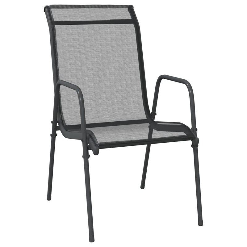 Garden Chairs 6 pcs Steel and Textilene Black Payday Deals