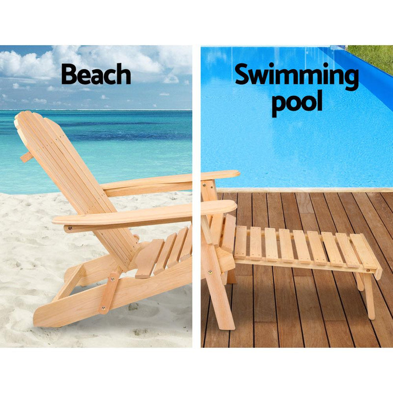 Gardeon 3 Piece Outdoor Beach Chair and Table Set Payday Deals