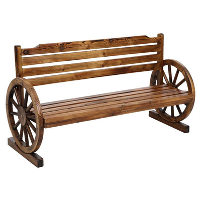 Gardeon Garden Bench Wooden Wagon Chair 3 Seat Outdoor Furniture Backyard Lounge Payday Deals