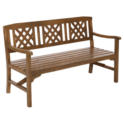 Gardeon Wooden Garden Bench 3 Seat Patio Furniture Timber Outdoor Lounge Chair Natural Payday Deals