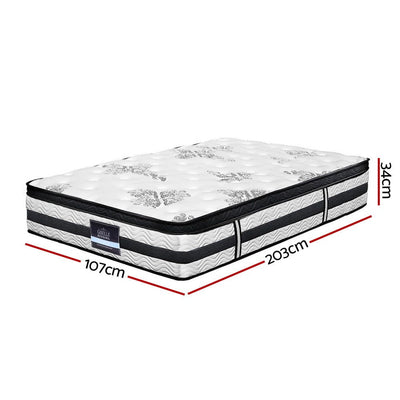 Giselle Bedding Algarve Euro Top Pocket Spring Mattress 34cm Thick King Single Payday Deals