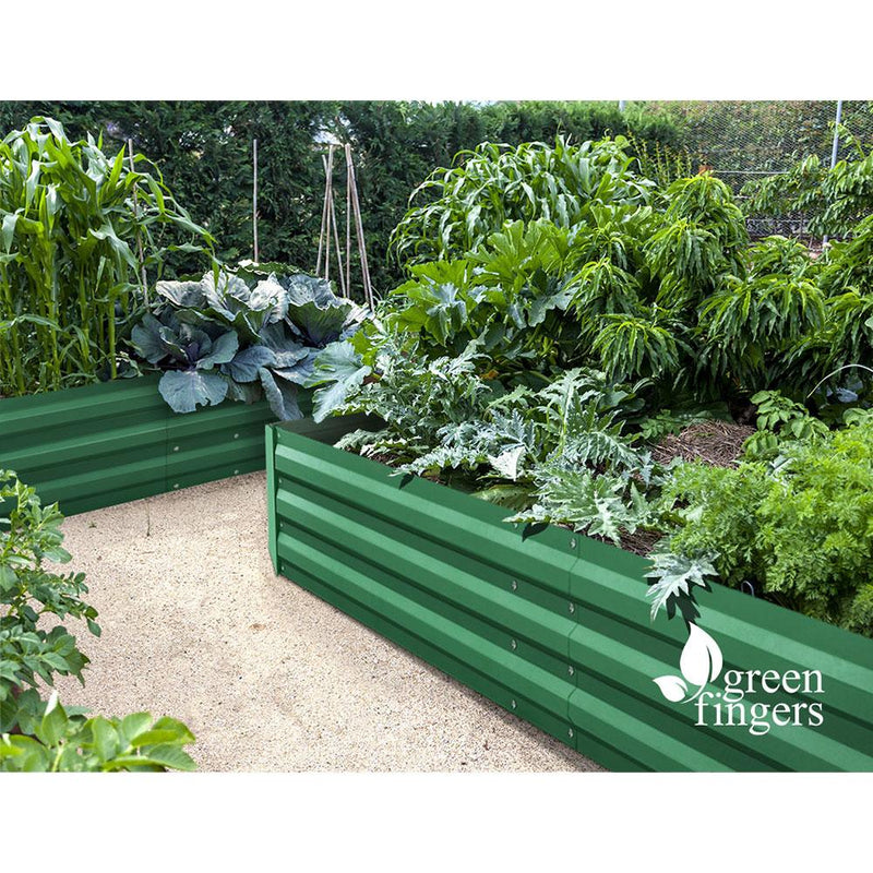 Green Fingers Set of 2 120 x 90cm Raised Garden Bed - Green Payday Deals