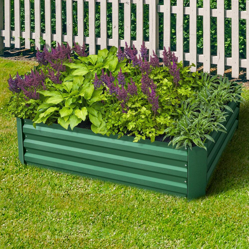 Green Fingers Set of 2 120 x 90cm Raised Garden Bed - Green Payday Deals