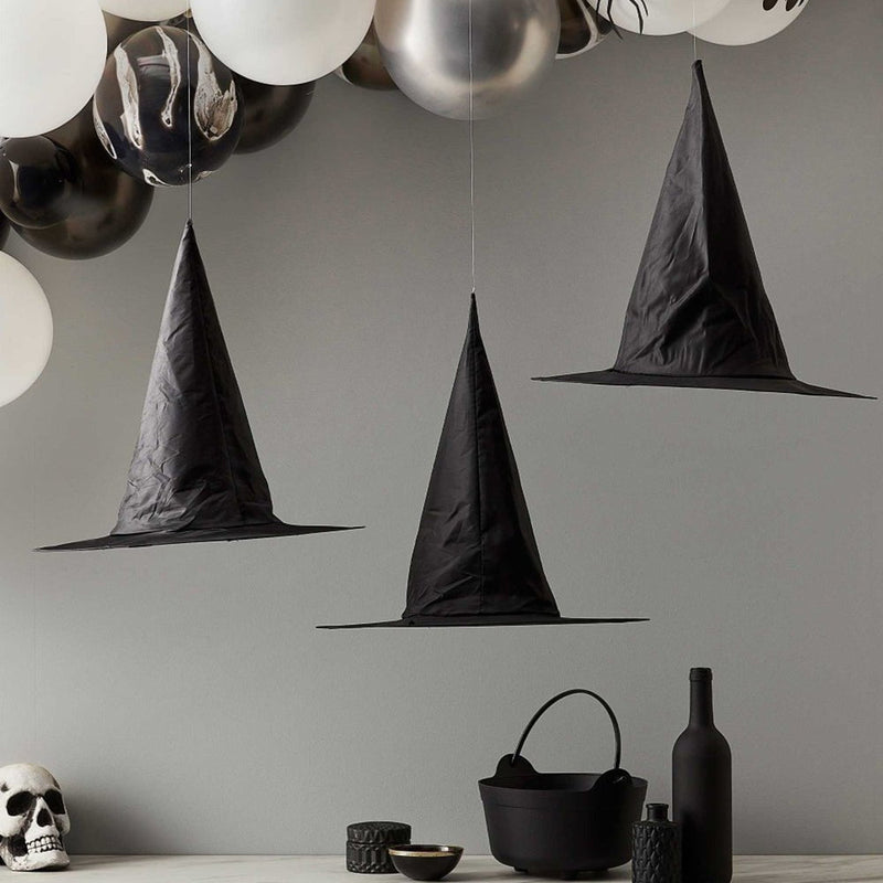 Halloween A Party Is Brewing Hanging Witches Hats Decorations 3 Pack Payday Deals