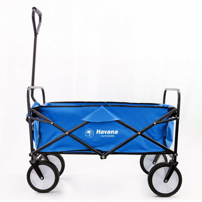 Havana Outdoors Collapsible Beach Trolley Garden Cart Foldable Picnic Navy Payday Deals