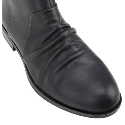 Hush Puppies Women's Hayworth Leather Heels Ankle Boots with Zip Shoes - Black Payday Deals