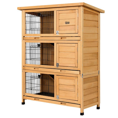 i.Pet Rabbit Hutch Hutches Large Metal Run Wooden Cage Waterproof Outdoor Pet House Chicken Coop Guinea Pig Ferret Chinchilla Hamster 91.5cm x 46cm x 116.5cm Payday Deals