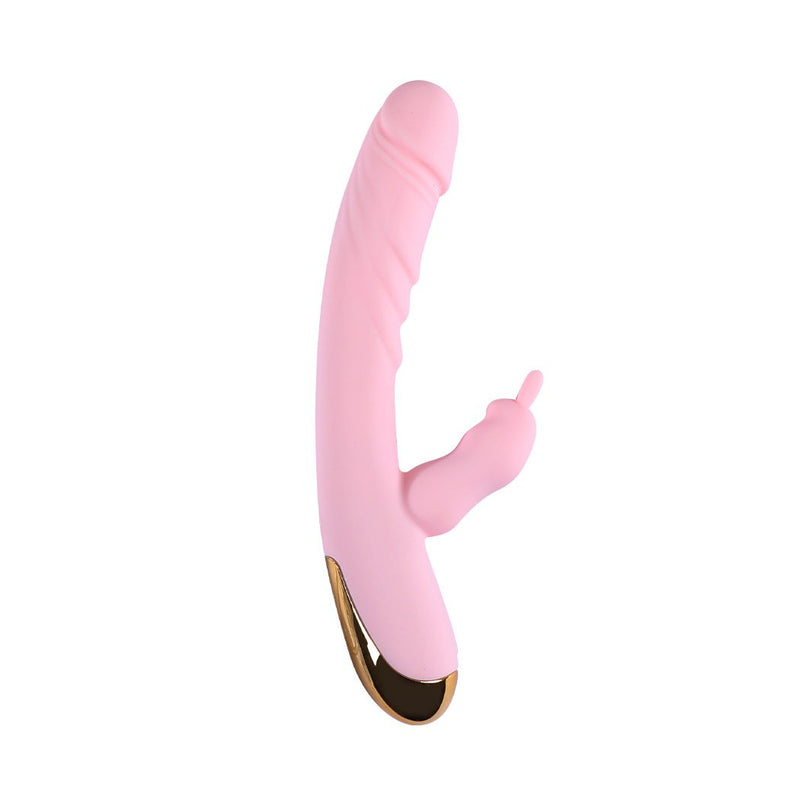 Vibrator Rabbit Double Motor G-Spot Dildo Massager Rechargeable Sex Toys Female Pink - Payday Deals