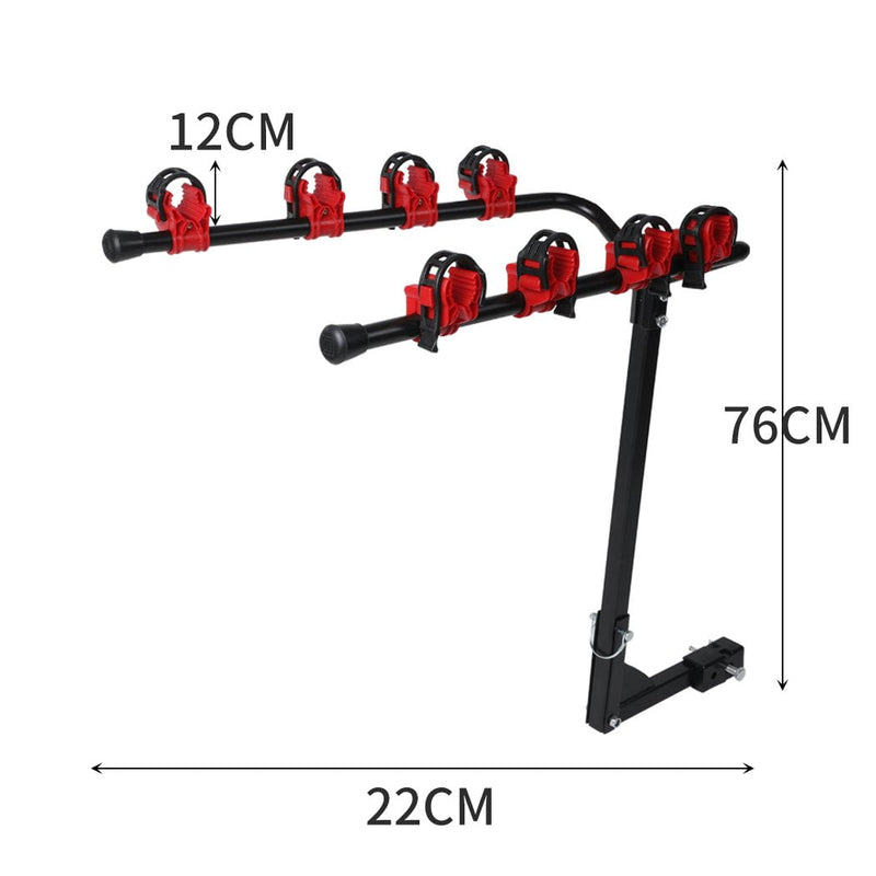 Car Bike Rack Carrier 4 Rear Mount Bicycle Foldable Hitch Mount Heavy Duty - Payday Deals