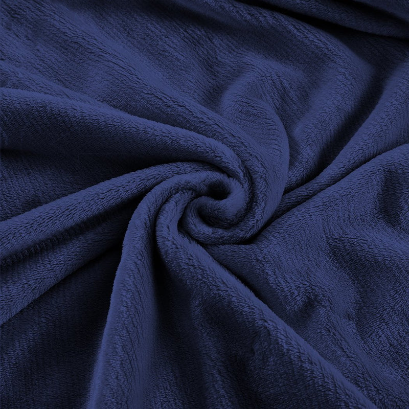 DreamZ 320GSM 220x240cm Ultra Soft Mink Blanket Warm Throw in Navy Colour - Payday Deals