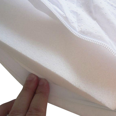 DreamZ 7cm Memory Foam Bed Mattress Topper Polyester Underlay Cover Queen - Payday Deals