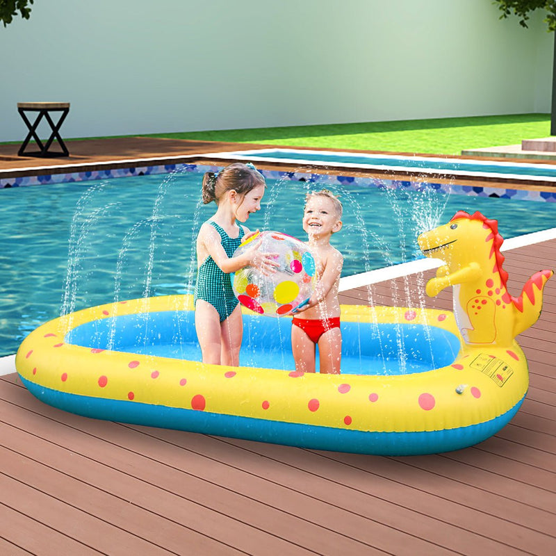 Inflatable Pool Water Splash Spray Mat Kids Children Sprinkler Play Pad Outdoor Payday Deals