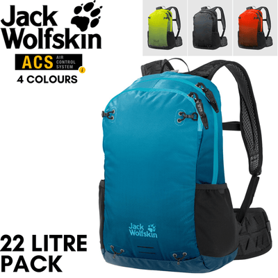 Jack Wolfskin Halo 22 Litre Backpack Bag Sports Travel Pack Rucksack Hiking Payday Deals