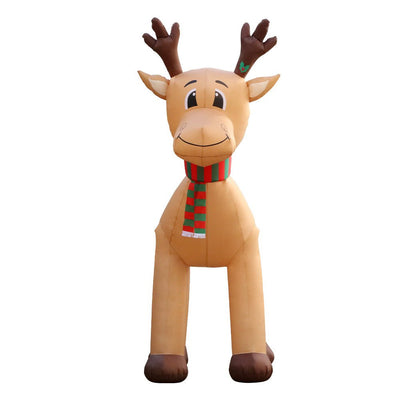 Jingle Jollys 5M Christmas Inflatable Reindeer Giant Deer Air-Power Light Inside Payday Deals