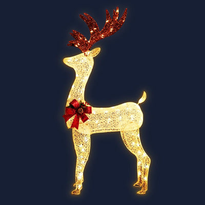 Jingle Jollys Christmas Lights Motif LED Rope Reindeer Waterproof Outdoor Payday Deals