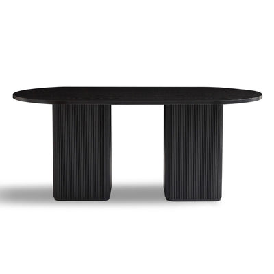 Kate 6 Seater Black Column Dining Table Payday Deals