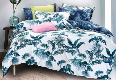 Luxton King Size 3pcs Tropical Plant Quilt Cover Set