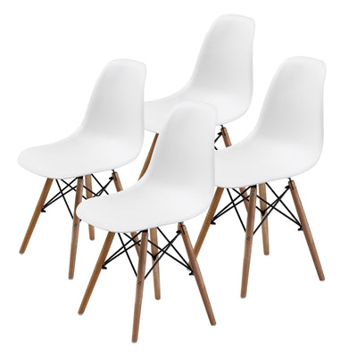 La Bella 4 Set White Retro Dining Cafe Chair DSW PP Payday Deals