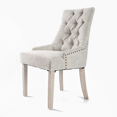 La Bella Cream French Provincial Dining Chair Amour Oak Leg Payday Deals