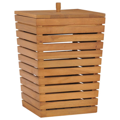Laundry Basket 30x30x45 cm Solid Teak Wood Payday Deals