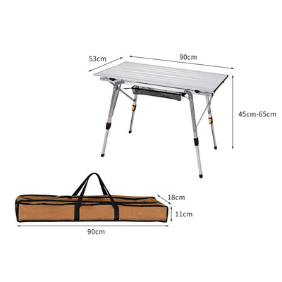 Levede Camping Table Roll Up Folding Portable Aluminium Outdoor BBQ Desk Picnic Payday Deals